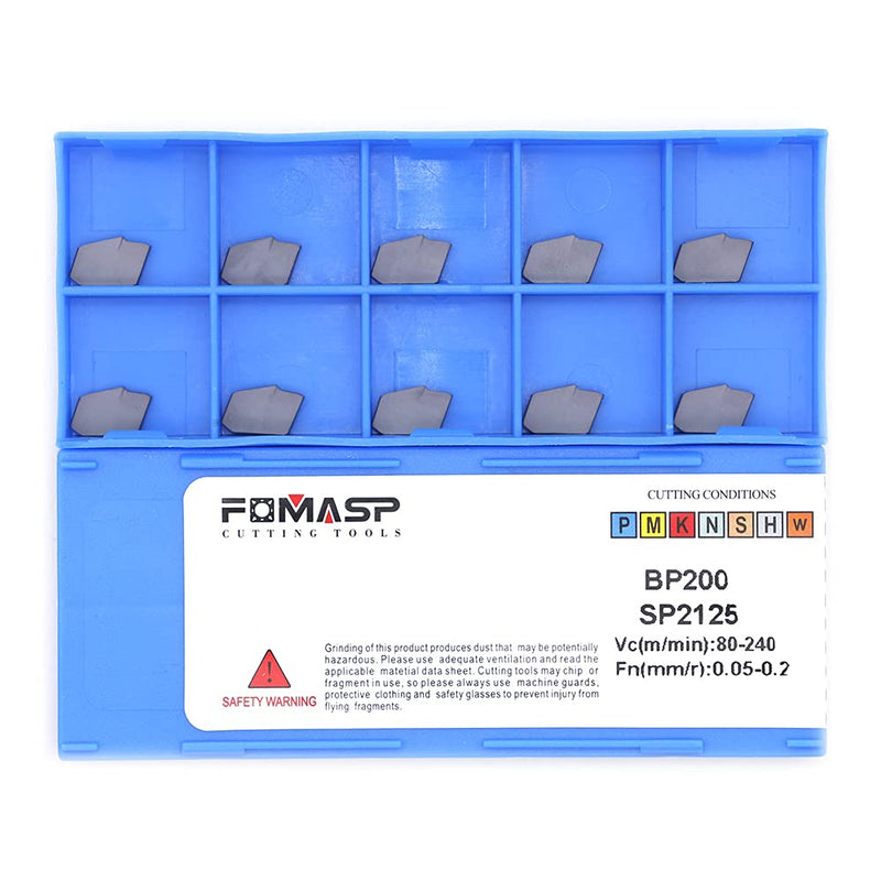 GTN-2 (SP200) CNC Grooving Carbide Inserts Steel Fit for SPB226 Lathe Grooving Cutting Tools 10pcs