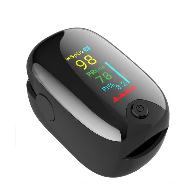 Santamedical Dual Color OLED Pulse Oximeter Fingertip, Blood Oxygen Saturation Monitor (SpO2) with Case, Batteries and Lanyard