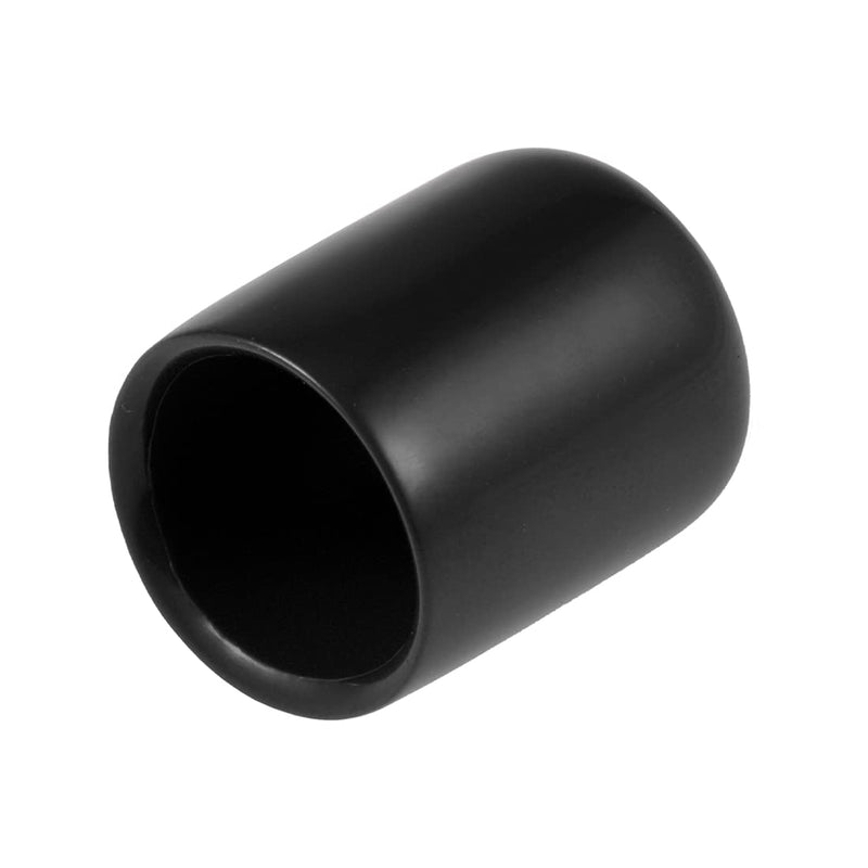 uxcell 20pcs Rubber End Caps 1/2"(13mm) ID Vinyl Round Tube Bolt Cap Cover Thread Protectors Black 13mm