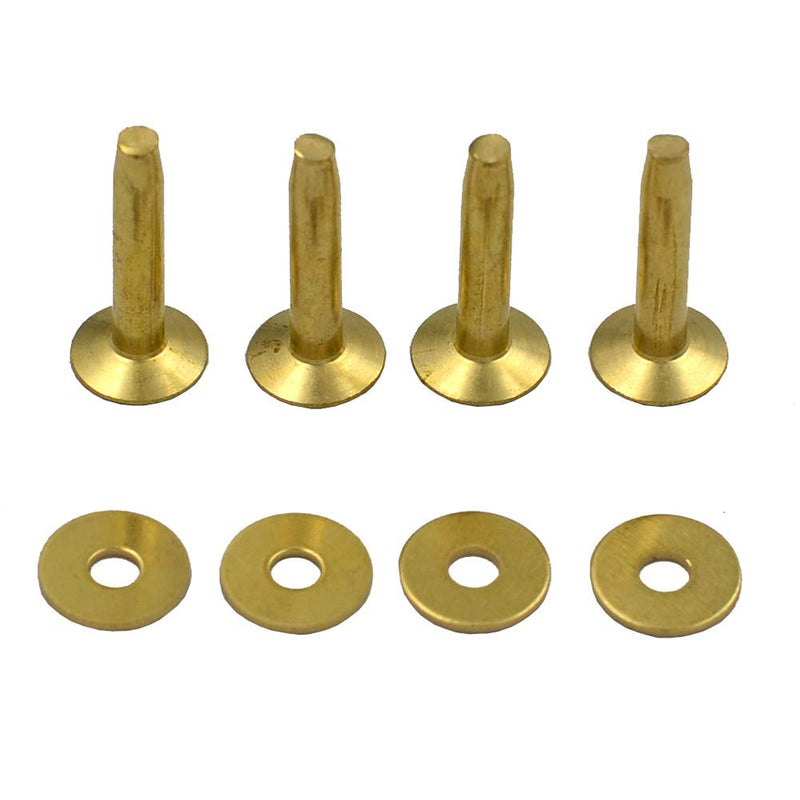 DGOL 50 Sets Solid Brass #12 Size 12 Copper Burrs Rivets Washers 3/4 inch (19mm) Long Size 12 3/4" Brass