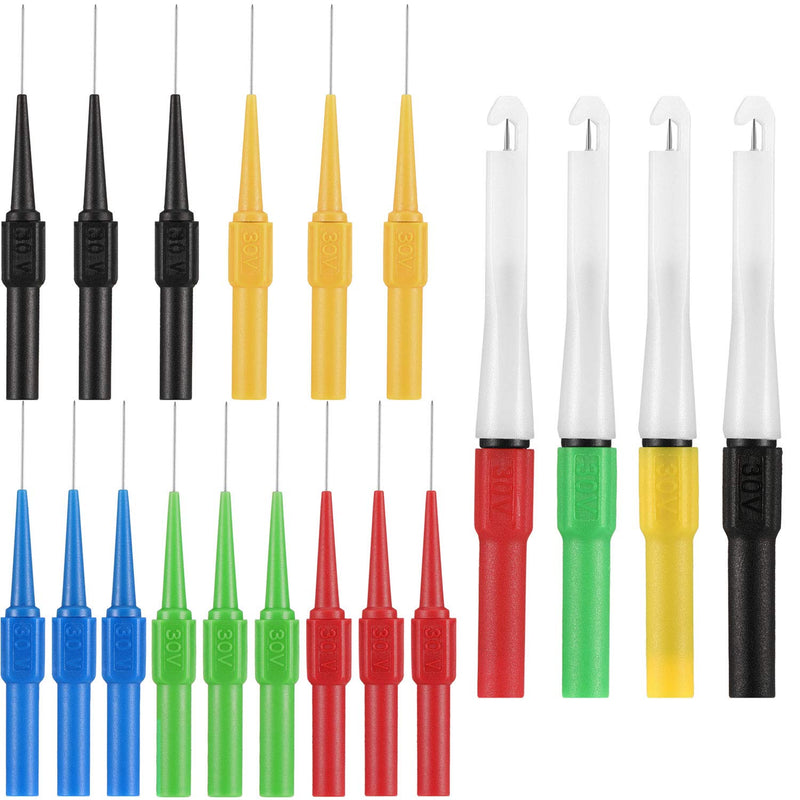 19 Pieces Wire Piercing Probe Insulation Back Probes, Probe Non-Destructive Pin, Back Probe Kit Automotive for Test Car, 2 Styles