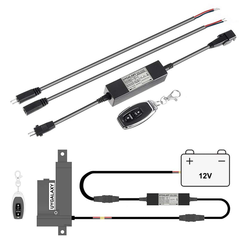 UYGALAXY Linear Actuator Controller DC Motor 12V Momentary Switch Forward/Reverse Wireless Remote Control DPDT Relay for Motors 1 fob key