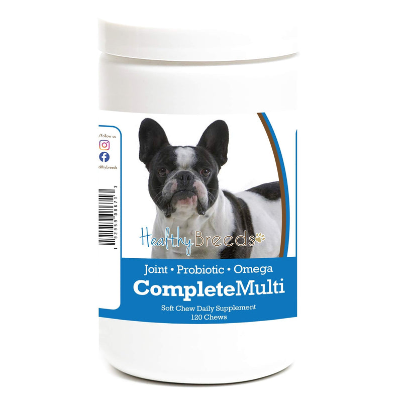 Healthy Breeds French Bulldog All in One Multivitamin Soft Chew 120 Count - PawsPlanet Australia