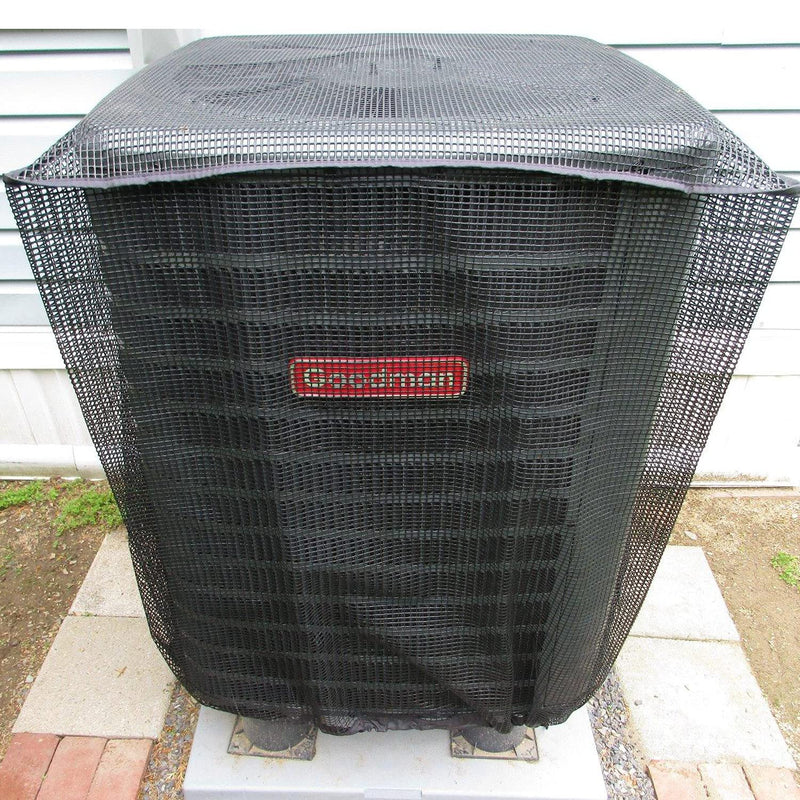 Full Mesh Air Conditioner Cover – AC Cover Designed to Protect Coils from Clogging - Leaves, Grass, dust and Debris - Outdoor Protection Grey 32x32x36