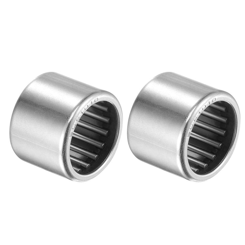 uxcell SCE1010 Needle Roller Bearings 5/8-inch Bore 13/16-inch OD 5/8-inch Width Chrome Steel Open End 2pcs 5/8x13/16x5/8"