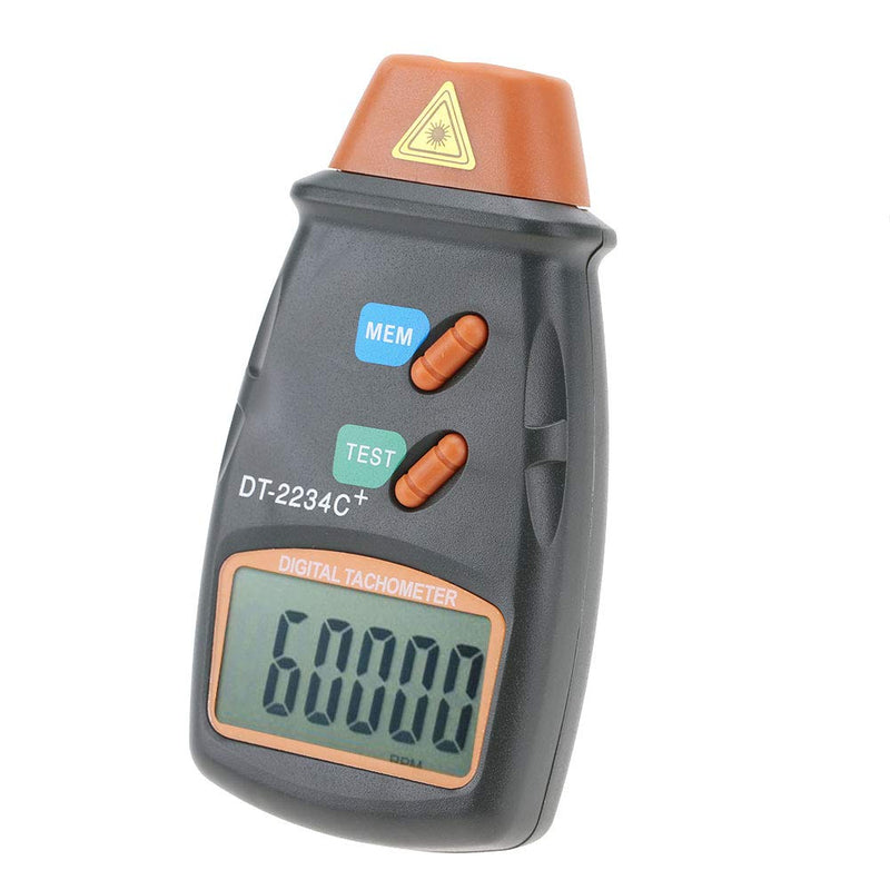 Digital Tachometer, Tachometer RPM Tester, Handheld Digital Photo Tachometer Non- Tach Meter Range 2.5RPM-99,999RPM LCD Display Motor Speed Meter with 3 Reflective Tape