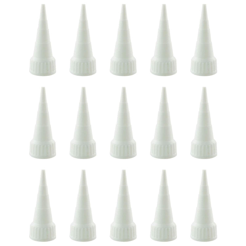 Tegg 40PCS White Plastic Applicator Tips for E6000 Glue, Cuttable Tip, 3.7oz