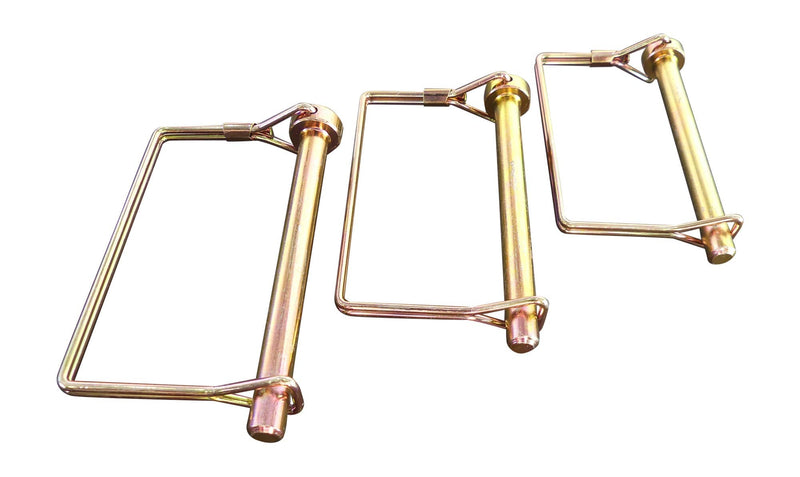 Tech Team #00842, Double Wire Lock Pin 5/16” Dia. x 3” Long, Square, Hitch Pins, PTO Pins, Quick-Release, Can Replace a Clevis and Cotter Pin, 3 pcs.