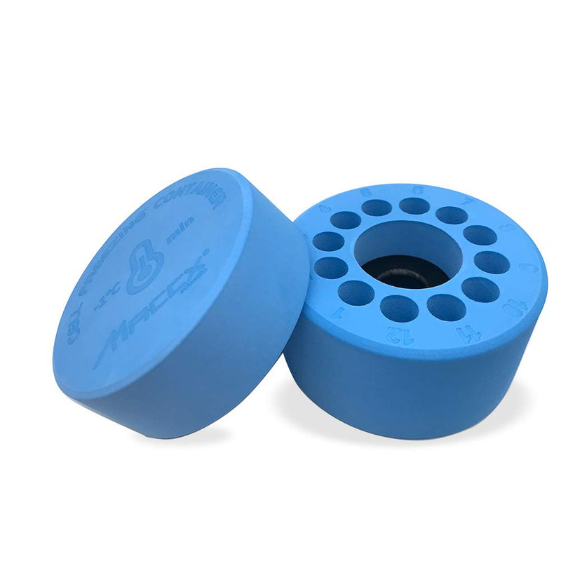 '-1℃(-33.8℉) Cell Freezing Container for 2ml Cryogenic Vials, 12 Places, Cross-Linked Polyethylene Foam with a Solid State Core, CFC012-001 For 12pcs of 2ml Cryogenic Vials