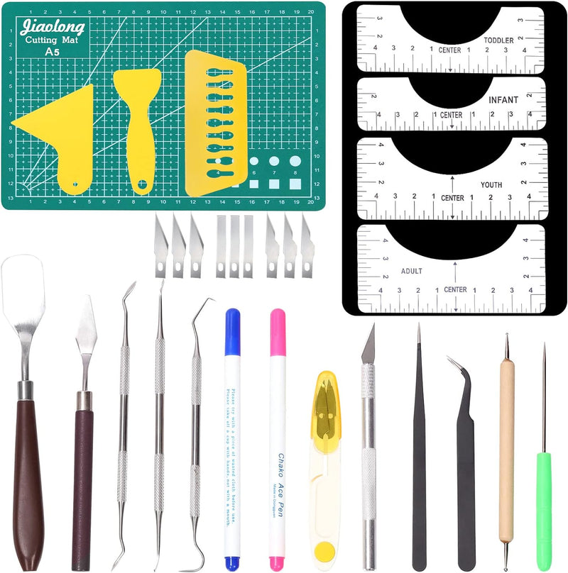 28 PCS Precision Craft Tools Set Vinyl Weeding Tools Kit for Weeding Vinyl, DIY Art Work Cutting, Hobby, Scrapbook - NewNest Australia