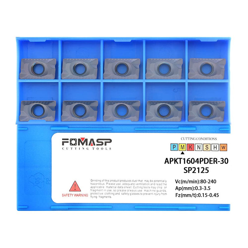 CNC Milling Carbide Inserts Steel APKT1604PDSR Fit for Lathe Milling Cutting Tools 10pcs