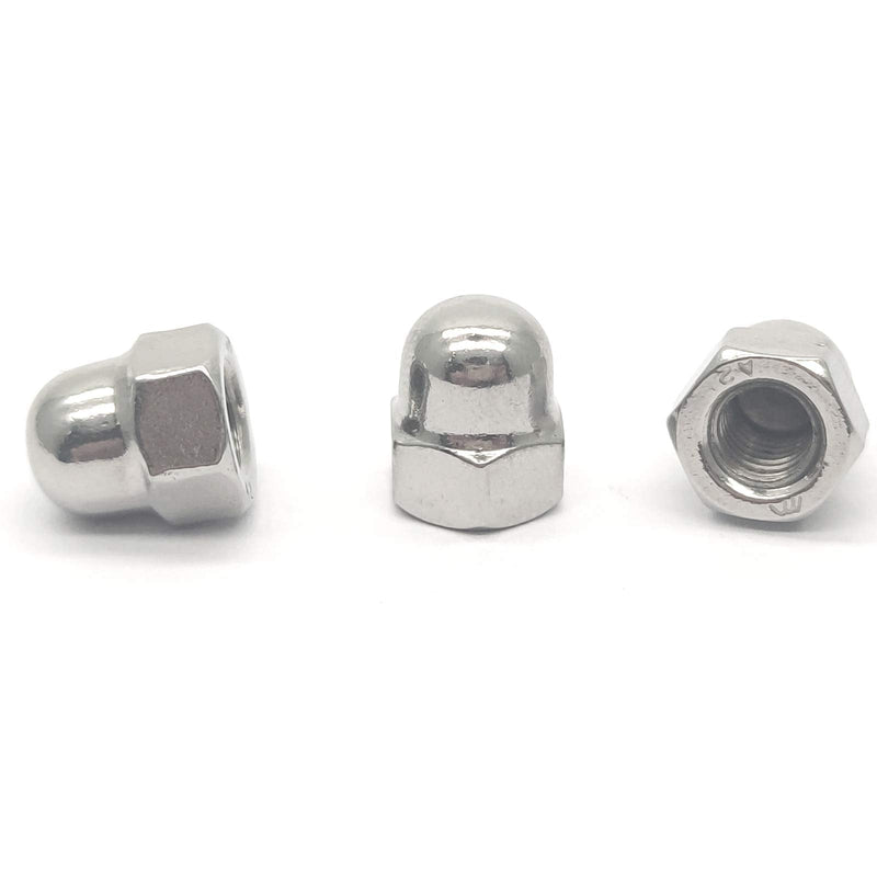 M6X1.0mm 304 Stainless Steel Left Hand Thread Hex Acorn CAP Nuts Decorative Nut Caps Reverse Nuts 10pcs M6X1.0mm