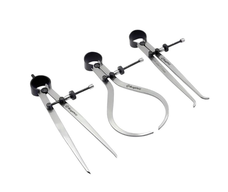 3 Pieces Spring Caliper Set - Inside, Outside & Divider 6" inch 150 mm Measuring Tool