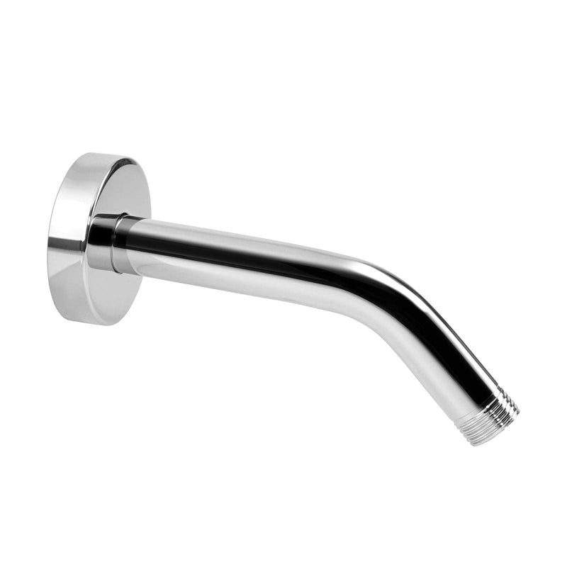NearMoon 6 Inches Shower Arm + Flange + Teflon Tape, Made of 304 Stainless Steel, Shower Head Extension Extender Pipe Arm, Wall-Mounted For Fixed Bathroom Shower Head, Never Rust (Chrome) 6 Inch Chrome Finish