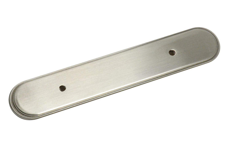 CKP Brand #300 3 in. (76mm) Oval Backplate, Brushed Nickel - 25 Pack