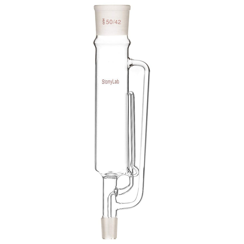 stonylab Borosilicate Glass Soxhlet Extractor,50/42 Top Joint 24/29 Bottom Joint, Commonly Used in Laboratory Extraction