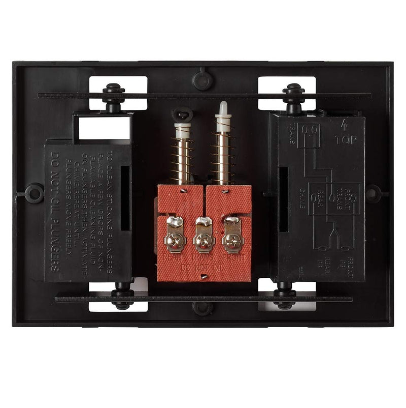 Newhouse Hardware CHIMEBASE2 Door Bell Chime Mechanism Assembly, Fits Most Nutone Models, 6.75” L x 4.75” W x 1.75” H, Black Chime Base Only