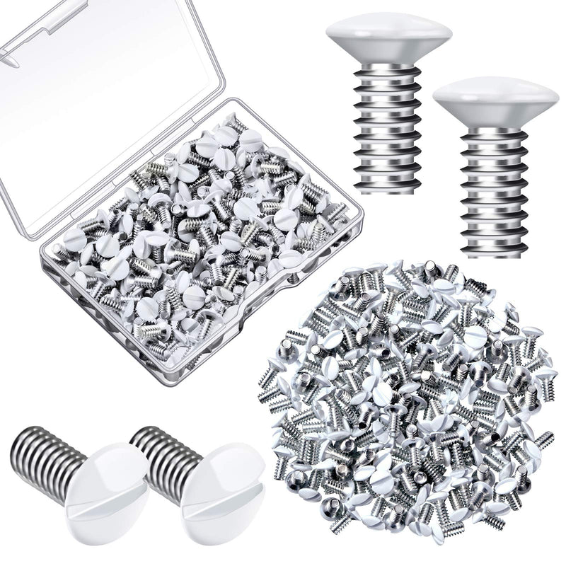 120 Pcs Wall Switch Plate Screws 5/16 Inch Long 6-32 Thread Switch Cover Metal Panels Screws Oval Head Replacement Socket Screws Milling Slot Screws for Wall Light 120