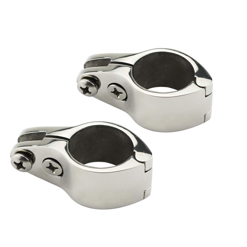 Pair of Marine Grade 316SS 1-1/4in Bimini Top Hinged Jaw Slide With Set Screws