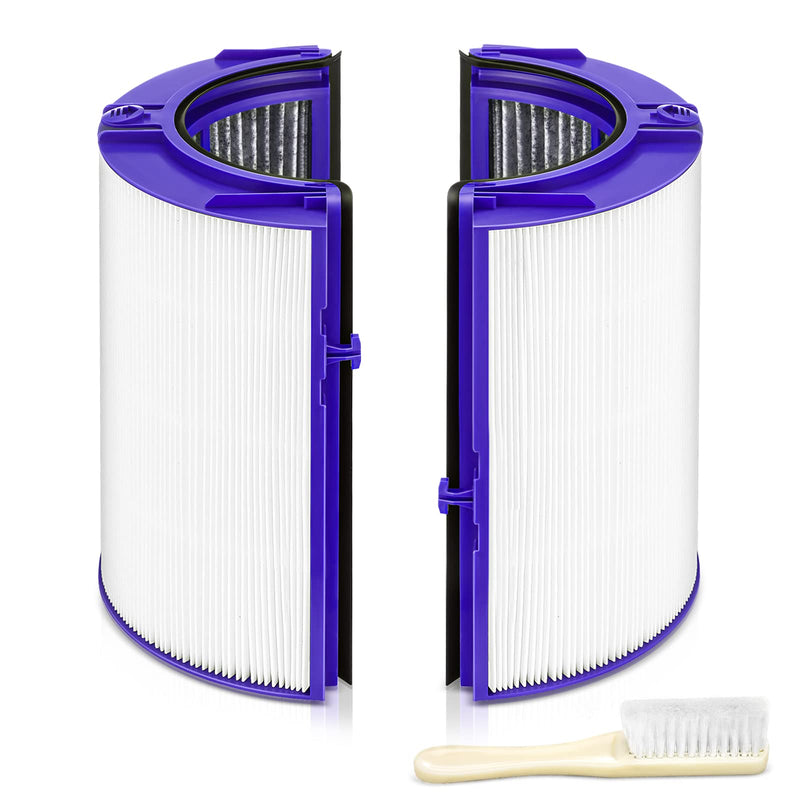 Combi 360°Glass HEPA+Activated Carbon Filter For Dyson HP1 TP09 TP07 TP06 TP04 TP10 TP7A HP04 HP06 HP07 HP09 HP10 HP4A HP7A PH01 PH02 PH03 PH04 PH3A DP04 PC1 Air Purifier, #965432-01 1 Pack-Blue