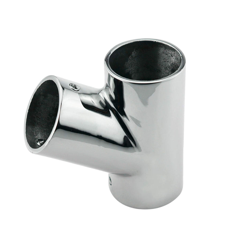 316 Stainless Steel Polished Marine Grade Handrail Fitting 60° Deck Hand Tee for 1-1/4 inch Tube/Pipe of Boat Marine Solid（1PC）