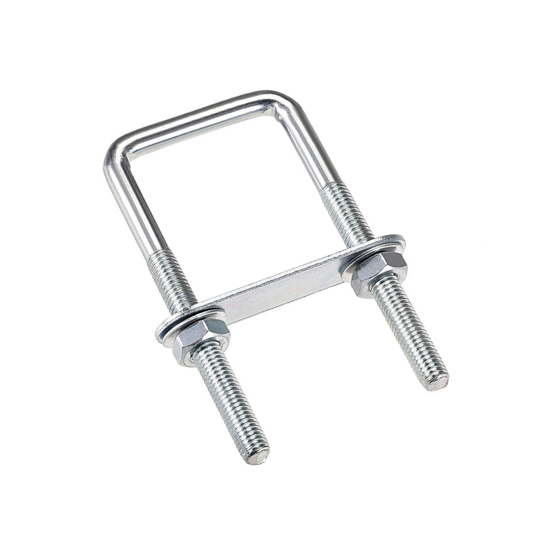 uxcell Square U-Bolts 1-5/8"(40mm) Inner Width Carbon Steel M8 with Nuts, Frame Plate, Round Washers 40x100mm(W*L)