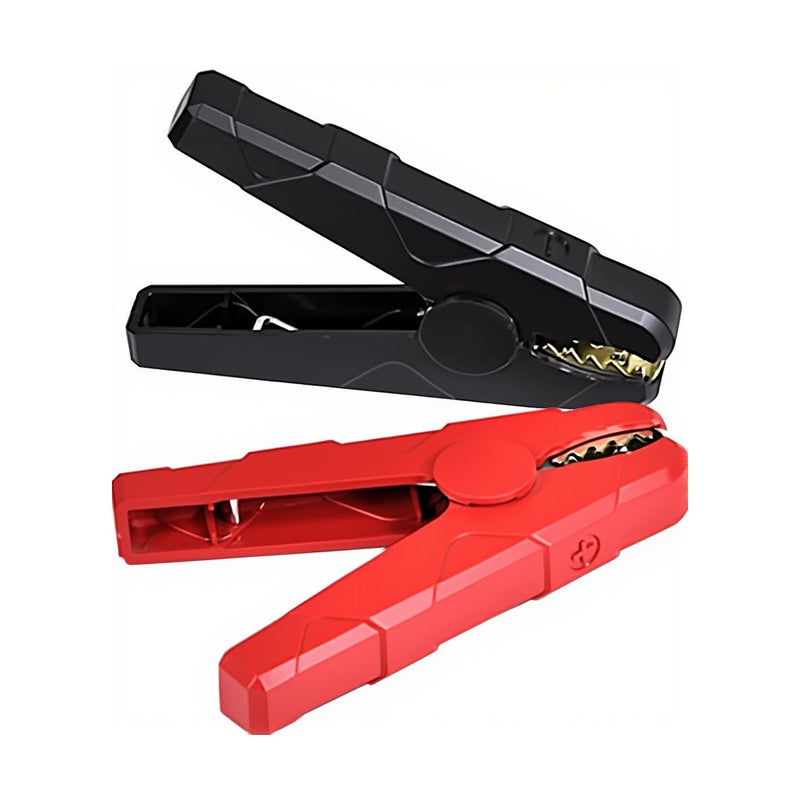 2 Pieces 600A Battery Alligator Clips, Black Red Insulated Replacement Battery Clamps Jumper Cables Boost Clips, Truck Car Battery Electric Test Clips Lead Probe Alligator Clamps