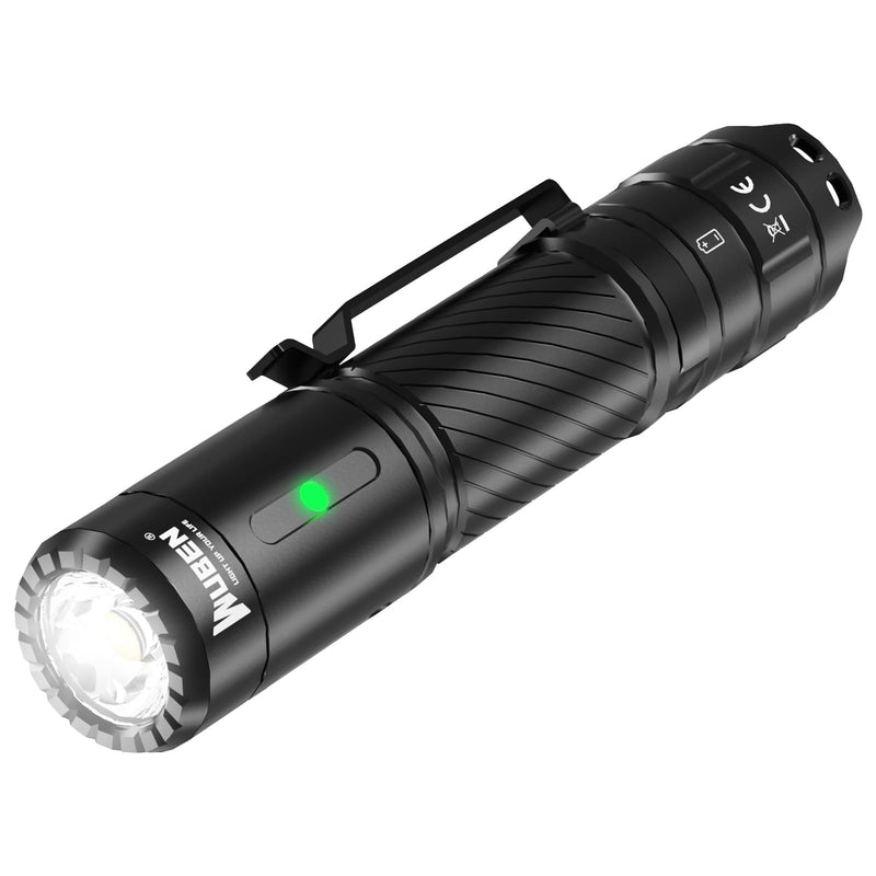 WUBEN C3 Rechargeable Flashlight 1200 High Lumens Super Bright, LED Tactical Flashlights, Powered EDC Flash Light IP68 Waterproof, 6 Light Modes for Camping, Emergency, Outdoor, Rescue, Inspection Gray