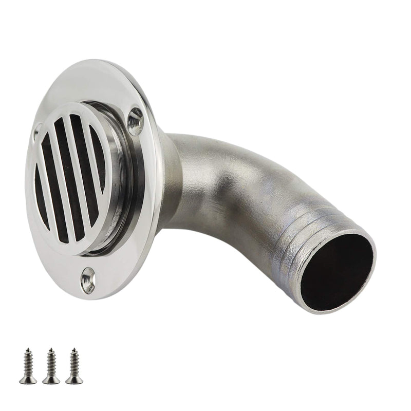 Stainless Stee 316 Marine Grade 1-1/2in(38mm) or 1-1/4in(32MM) Marine Boat Deck Drain Scupper 316 Boat Plumbing Fittings for Yacht/Boat W/fasterners for 1-1/2inch