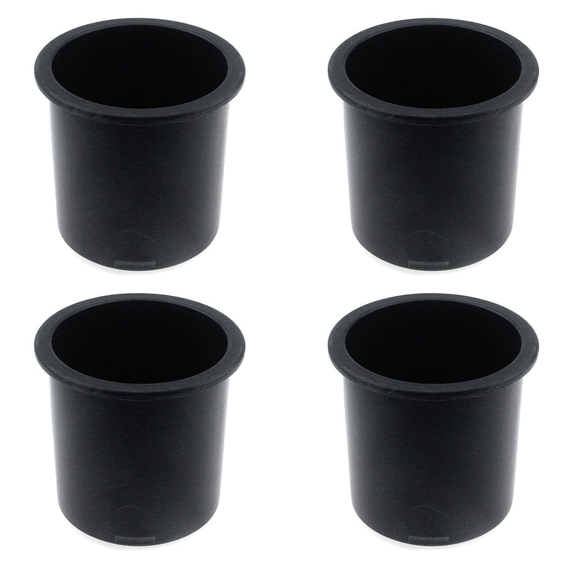 Quluxe Sofa Cup Holder, The Ultimate Anti-Spill Couch Coaster Holder Plastic Drink Holder for Your Sofa or Car - Black (Pack of 4) 10.5 x 10.5 x 10cm