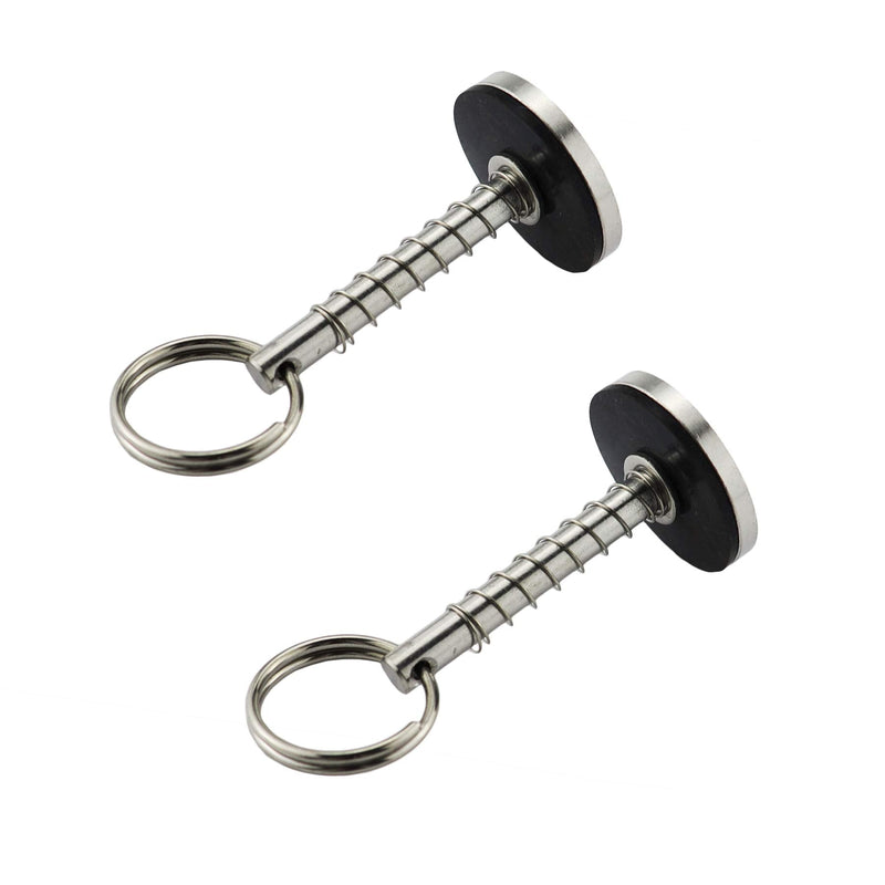 Stainless-Steel 316 Dia:1/4in（6.3MM） Hatch Cover Pull Handle with Spring Hidden Pin Button for Fishing Boat Yacht 2 PACK