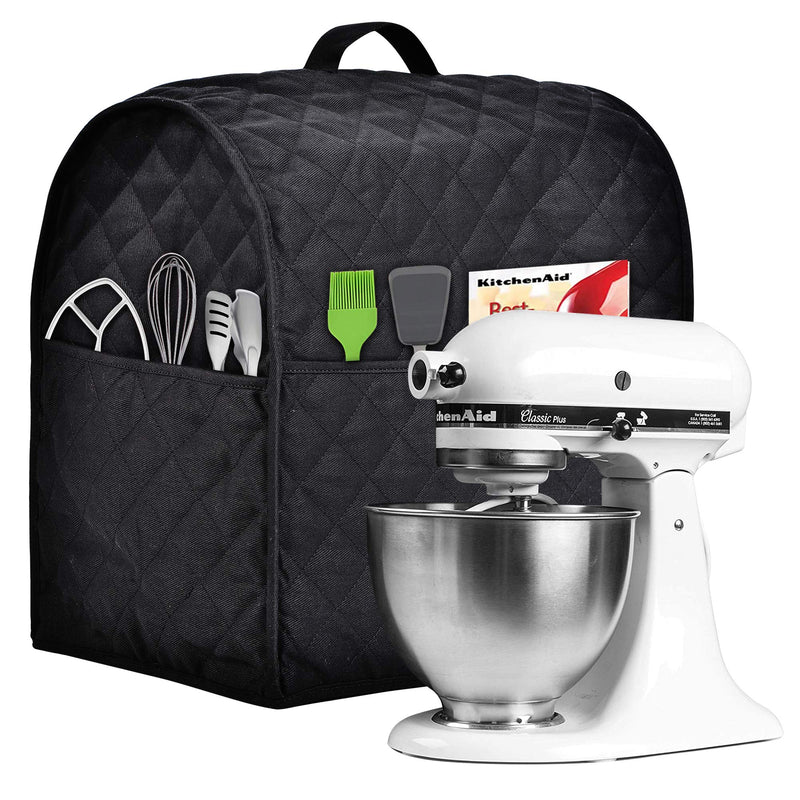 Stand Mixer Cover compatible with Kitchenaid Mixer, Fits All Tilt Head & Bowl Lift Models,Fine, Soft, Not Easy to Fade, Not Easy To Pilling. (Fits for 4.5-Quart and All 5-Quart, Black) Fits for 4.5-Quart and All 5-Quart