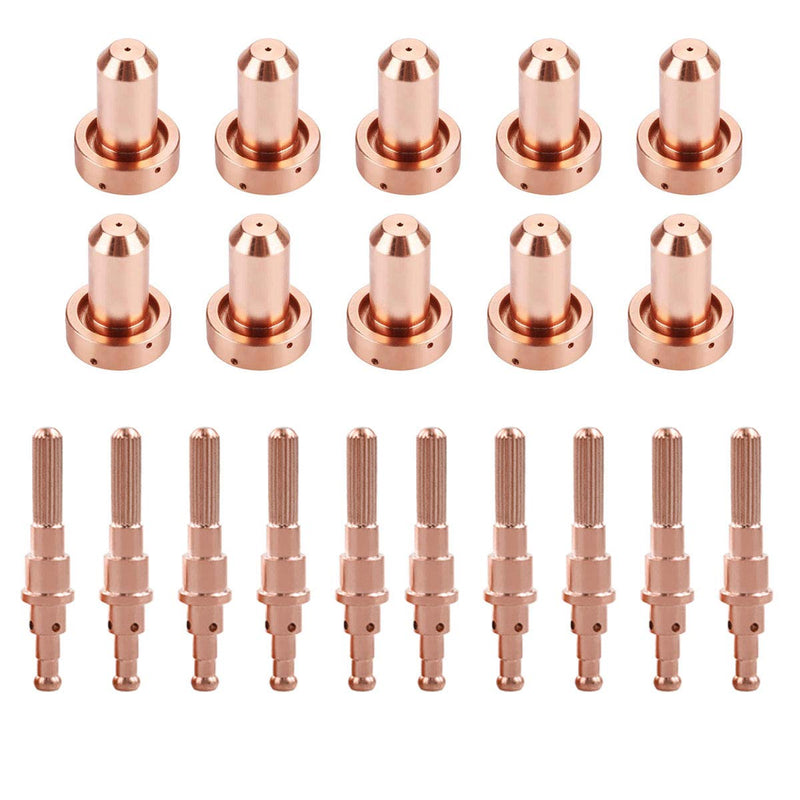 9-8233 120A Auto Nozzle Tips 9-8232 Electrode, 20Pack, Fit for Thermal Dynamics SL100SV Auto Plasma Cutting Torch Consumables 9-8233 10Pcs + 9-8232 10Pcs