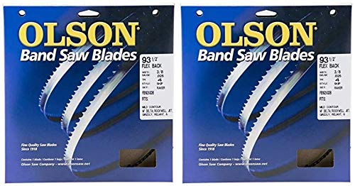 Olson Saw FB19293DB 3/8 by 0.025 by 93-1/2-Inch HEFB Band 4 TPI Skip Saw Blade (Two Pack)