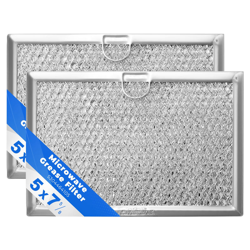 5304464105 Microwave Vent Filter 5 x 7-5/8,Fit Frigi-daire G-E Microwave,Replace WB06X10608 5304517871 5304509444 (2 Pack by TOMOON) 2 Pack