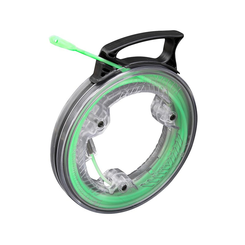 Klein Tools 50550 20-Foot Glow In The Dark Fish Tape, Made in USA, Fiberglass with Nylon Tip and Stainless-Steel Connector for Fish Rod Attachments 20-foot Glow Fishtape