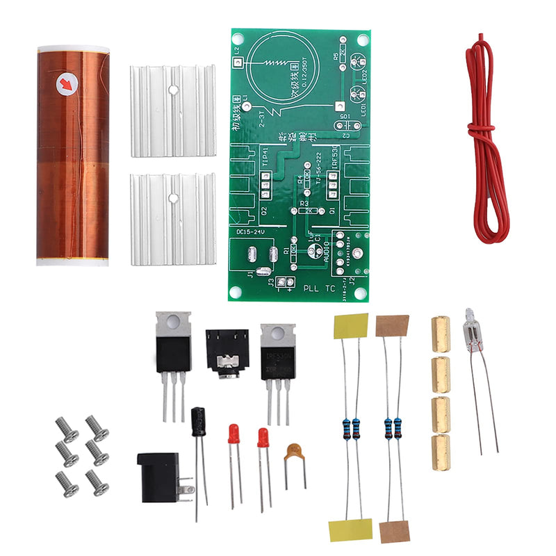 Oumefar DIY Mini Coil Kit, 15W Speaker Unassembled Electronic Kit Tool Mini Plasma Coil Module for Machine Equipment