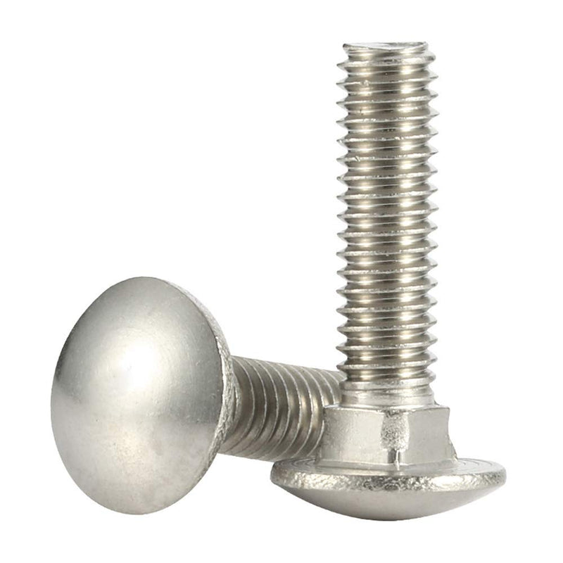 5/16-18 x 1-1/2" Carriage Bolts, Stainless Steel 18-8 (304), Round Head, Square Neck, Fully Threaded, 20 PCS 5/16-18 x 1-1/2"