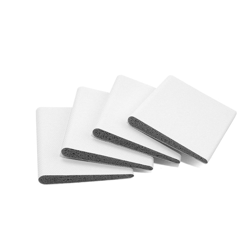 Door Corner Seal Exterior Door Frame Seal Wedge Draft Stopper with Adhesive 4 Pack, White 4 White