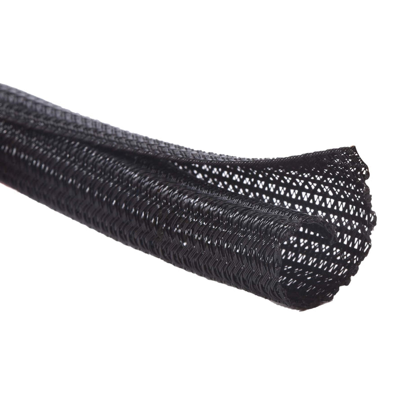 Alex Tech 25ft - 1.25 inch Cord Protector Wire Loom Tubing Cable Sleeve Split Sleeving for USB Cable Power Cord Audio Video Cable – Protect Cat from Chewing Cords - Black 1.25"-25ft
