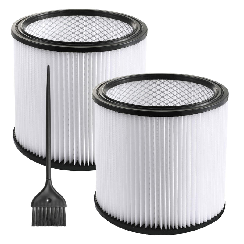 2 Pack Replacement Cartridge Filter Compatible with Shop-Vac Shop Vac 90304, 90350, 90333, 903-04-00, 9030400, Fits most 5 Gallon and Above Wet/Dry Vacuum Cleaners Synthetic