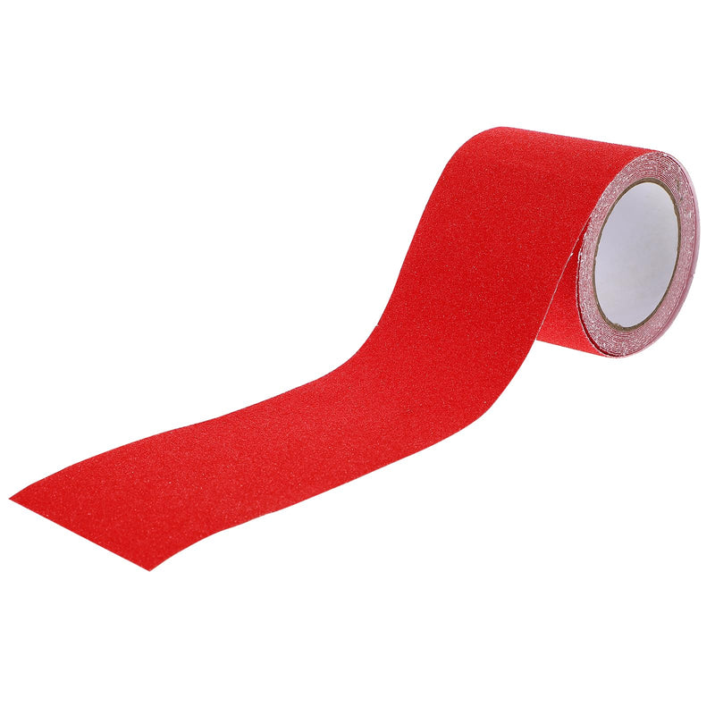 TEHAUX Anti Slip Tape for Stairs, 3.93 Inch x 16 FT Stair Treads Non Skid Tape Red, Abrasive Tape for Stairs Steps, Indoor Outdoor Step Warning Tape for Tub Pools Floor Bathrooms Stairs