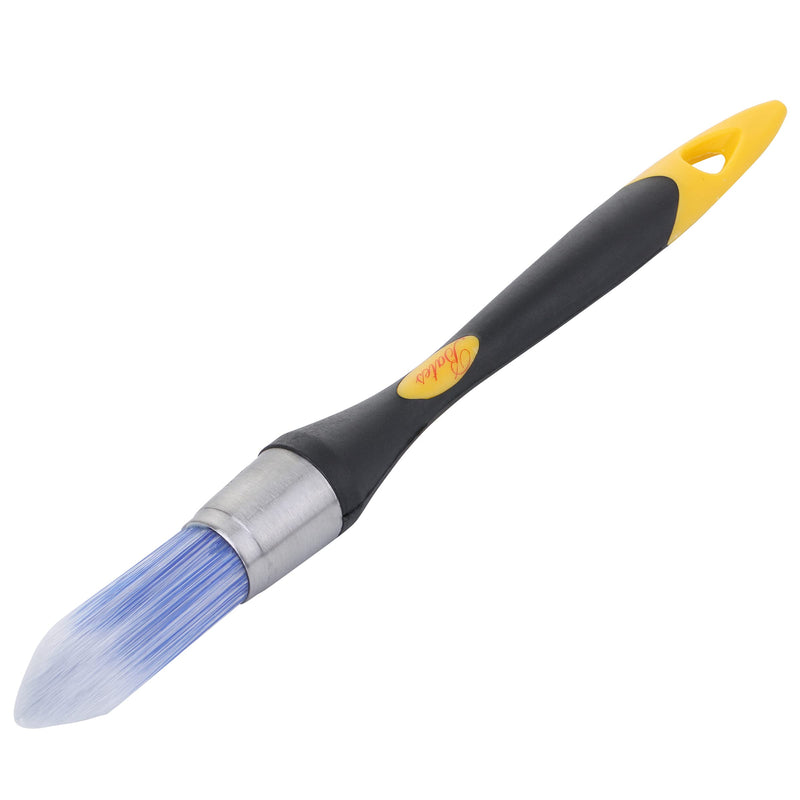 Bates- Trim Brush, 0.75 Inch, Edge Painting Tool, Trim Paint Brushes, Trimmer Edger, Trim Brush Yellow-black