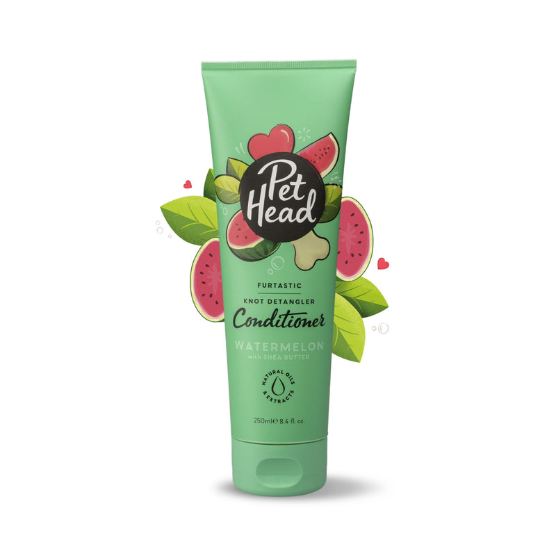 Pet Head Furtastic Dog Conditioner | Watermelon Scent | Dog Conditioner for Smelly Dogs | Knot Detangler | Care for Long Tangly Curls & Coats | Gentle Formula for Puppies | Made in USA | 8.4 fl. oz. - PawsPlanet Australia