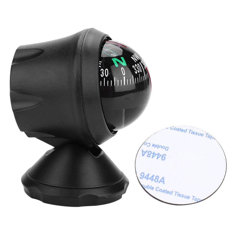 03 Vehicle Compass, Marine Compass, Black Electronic Adjustable Fast Response Adjustable Mounting Bracket Easy to Stick for Car Boat