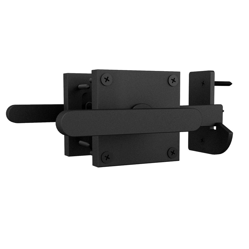 JUBEST Double Side Gate Latch, Heavy Duty Swinging Door Latch Gate Hardware for Left Inswing Outdoor Fence, Wooden Gates, Pool Gate, Backyard, Garden GL01