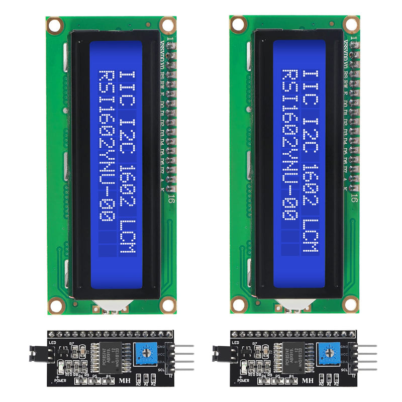 1602 16x2 LCD Module Shield Blue Backlight with IIC I2C Driver Serial Interface and LCD Module Display
