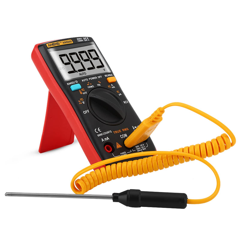 Jeanoko Handheld Digital Multimeter AN8009 9999 Counts Digital Multimeter True RMS AC/DC Voltage Electronic Meter