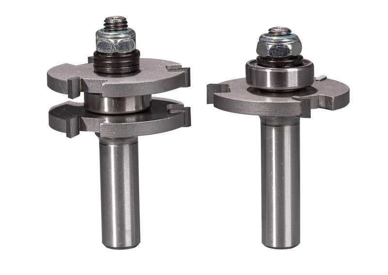 BETOP Tongue-Groove Router Bits, 1-7/8" Dia., 1/2" Cutting Depth, 2-Flute Carbide, V-Groove Cut