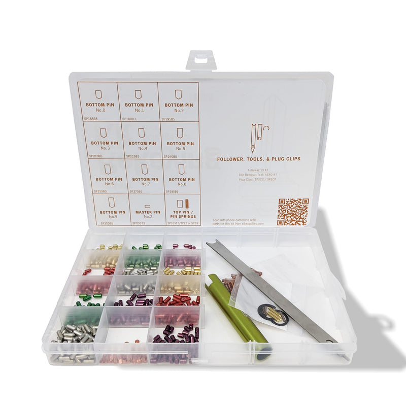Premium Schlage Rekey Kit Compatible with 50 Master Pins | Schlage Rekeying Kit with Seal-Tight Plastic Box | Lock Pinning Kit Compatible with 50 Bottom, 50 Top Pins and 50 Spring